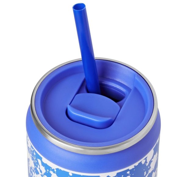 The Pioneer Woman Blue Splatter Print Cobalt Blue Can Cooler Tumbler - Picture 3 of 4